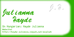 julianna hayde business card